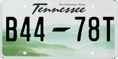 TN license plate B4478T