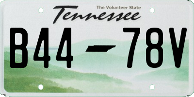 TN license plate B4478V