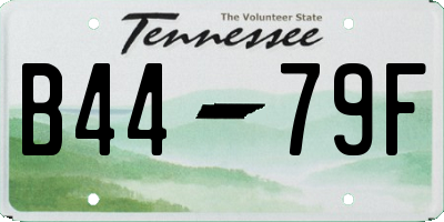 TN license plate B4479F