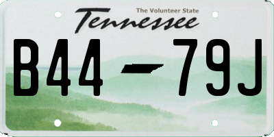 TN license plate B4479J