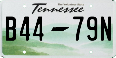 TN license plate B4479N
