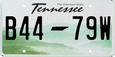 TN license plate B4479W