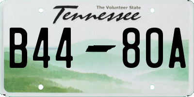 TN license plate B4480A