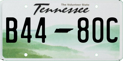 TN license plate B4480C