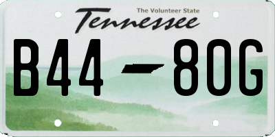 TN license plate B4480G