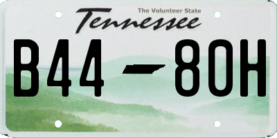 TN license plate B4480H