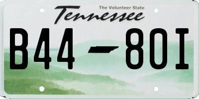 TN license plate B4480I