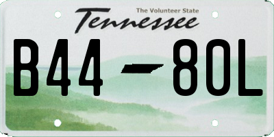 TN license plate B4480L