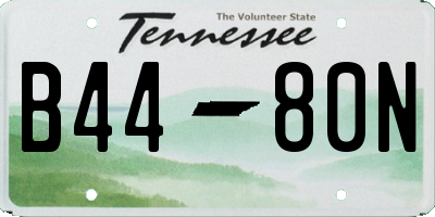 TN license plate B4480N