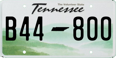 TN license plate B4480O