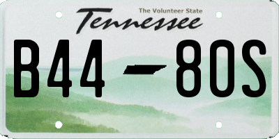 TN license plate B4480S