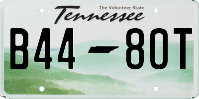TN license plate B4480T