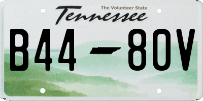 TN license plate B4480V
