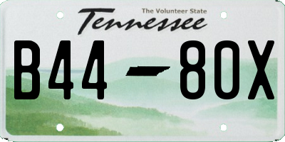 TN license plate B4480X