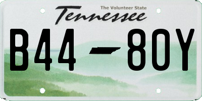 TN license plate B4480Y