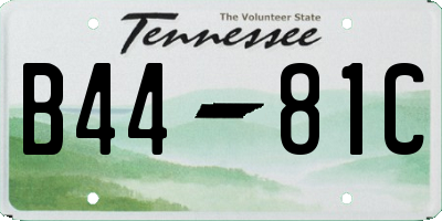TN license plate B4481C