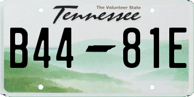 TN license plate B4481E