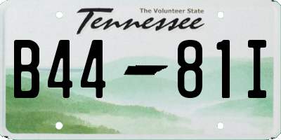 TN license plate B4481I