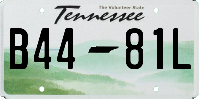 TN license plate B4481L