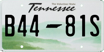 TN license plate B4481S