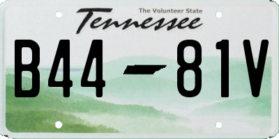 TN license plate B4481V
