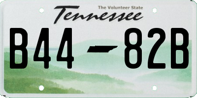 TN license plate B4482B