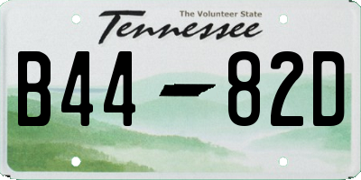 TN license plate B4482D