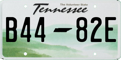 TN license plate B4482E