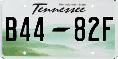 TN license plate B4482F