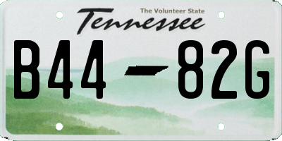 TN license plate B4482G