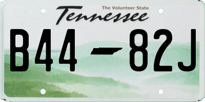 TN license plate B4482J