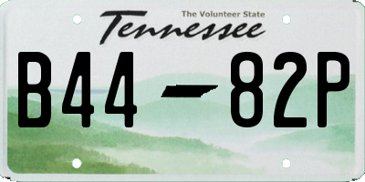 TN license plate B4482P