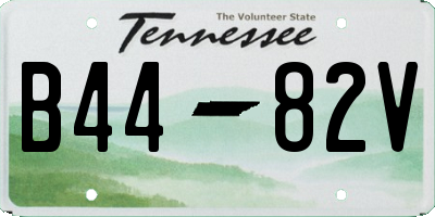TN license plate B4482V