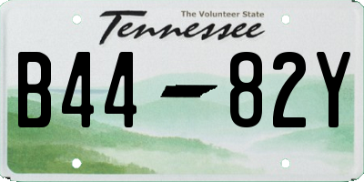 TN license plate B4482Y