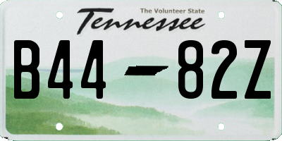 TN license plate B4482Z