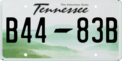 TN license plate B4483B