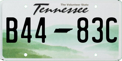 TN license plate B4483C