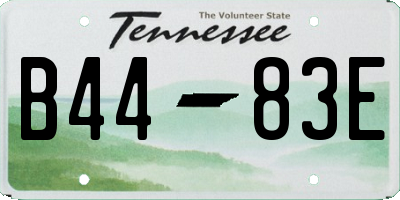 TN license plate B4483E