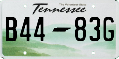TN license plate B4483G