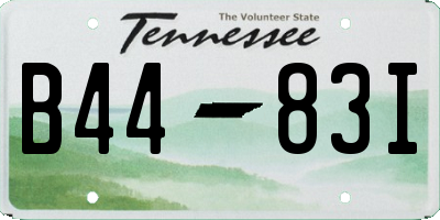TN license plate B4483I