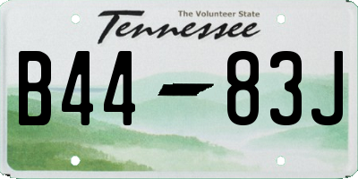 TN license plate B4483J