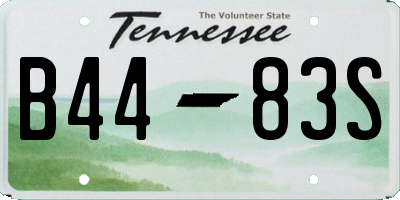 TN license plate B4483S