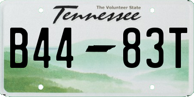 TN license plate B4483T
