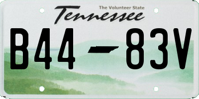 TN license plate B4483V