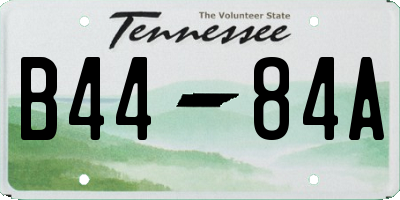 TN license plate B4484A