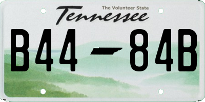 TN license plate B4484B