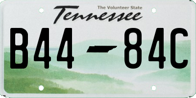 TN license plate B4484C