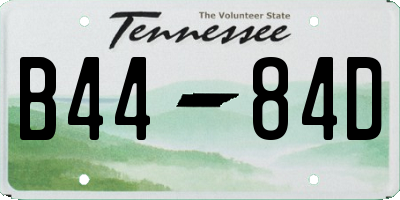 TN license plate B4484D