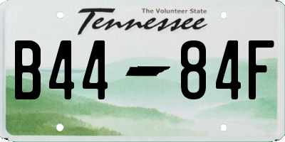 TN license plate B4484F