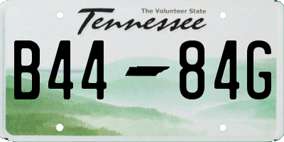 TN license plate B4484G